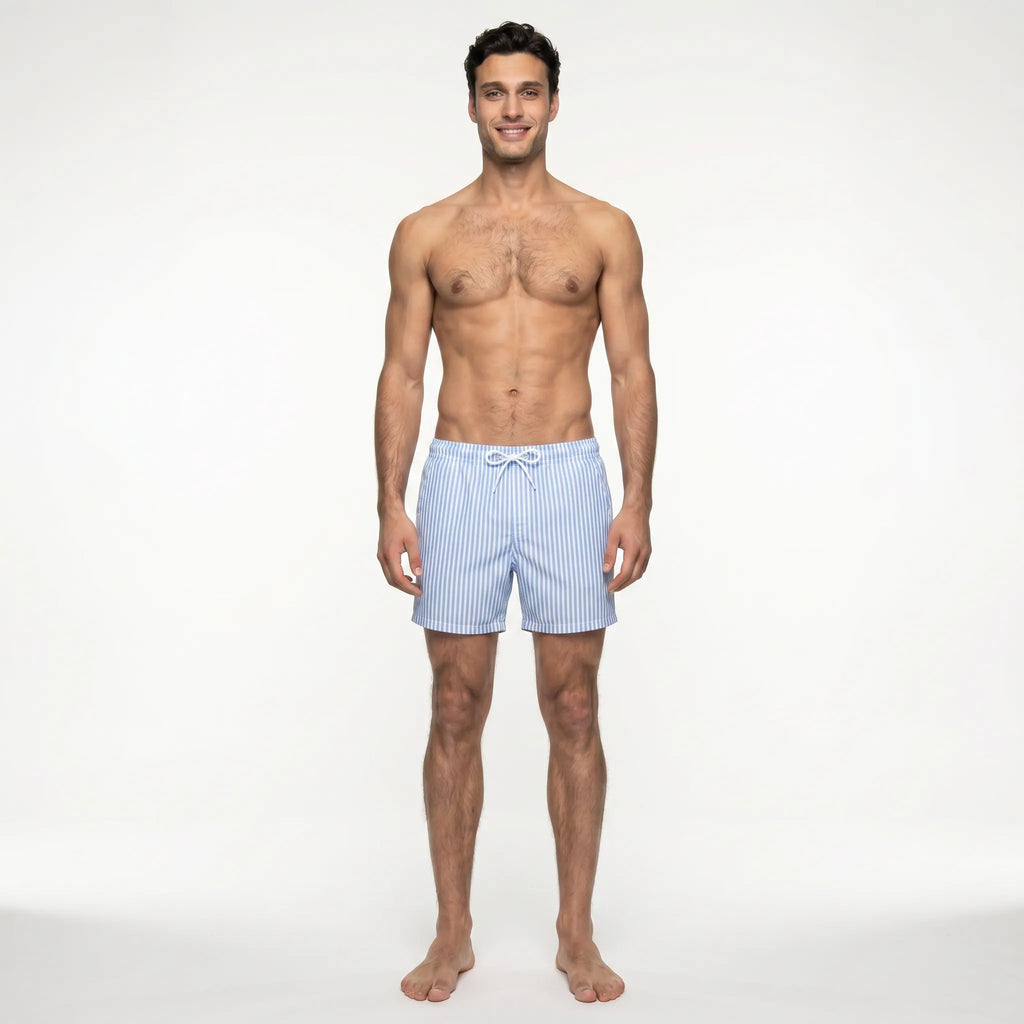 REMO – Tan-Through Swim Shorts (Striped)