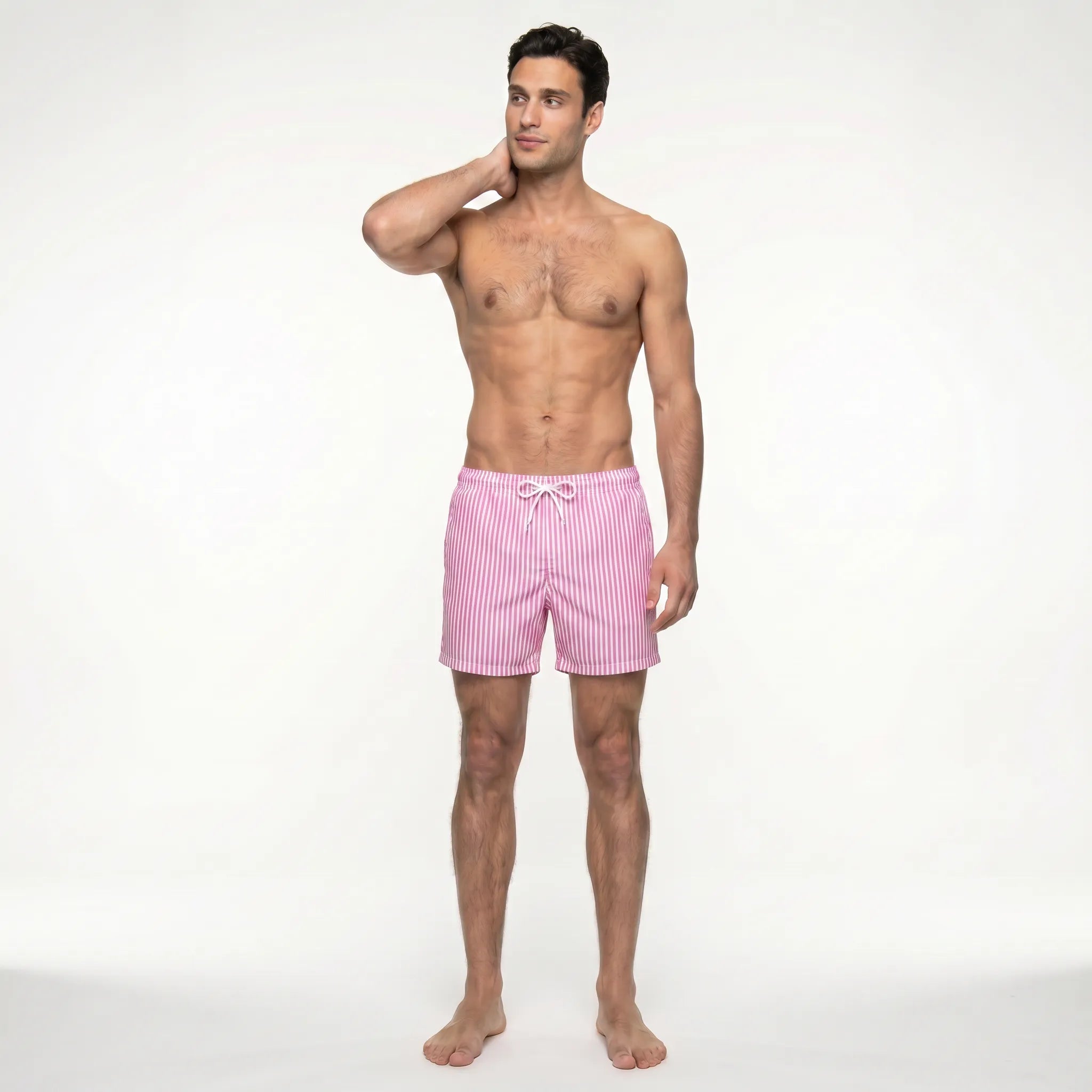 REMO – Tan-Through Swim Shorts (Striped)