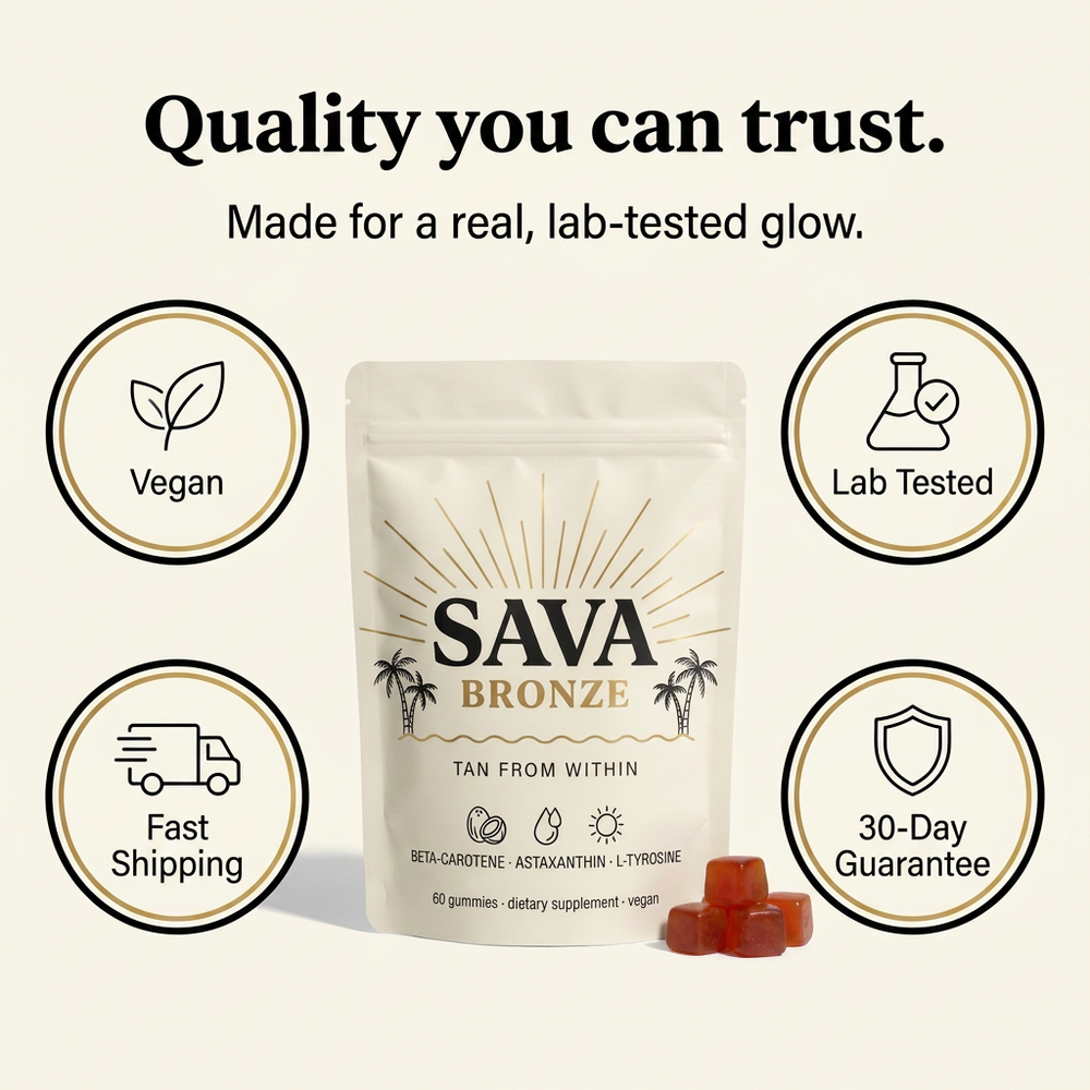 SAVA Bronze quality markers: vegan, lab tested, fast shipping, 30-day guarantee