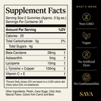 SAVA Bronze supplement facts panel
